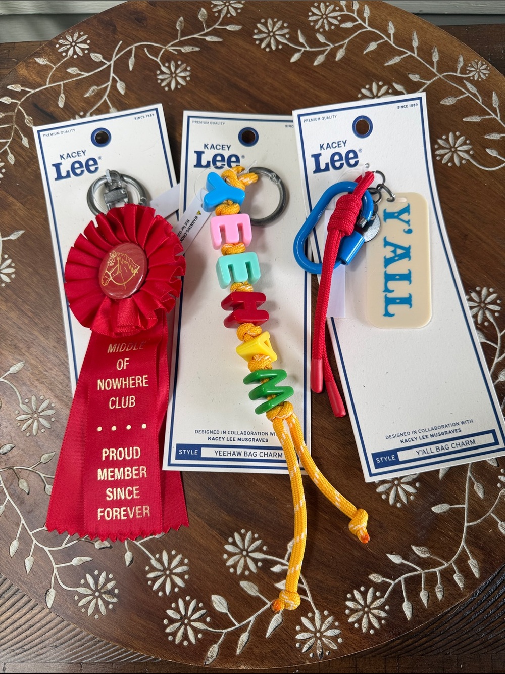 Kasey Musgraves x Lee Bag Charms Set of 3 New
